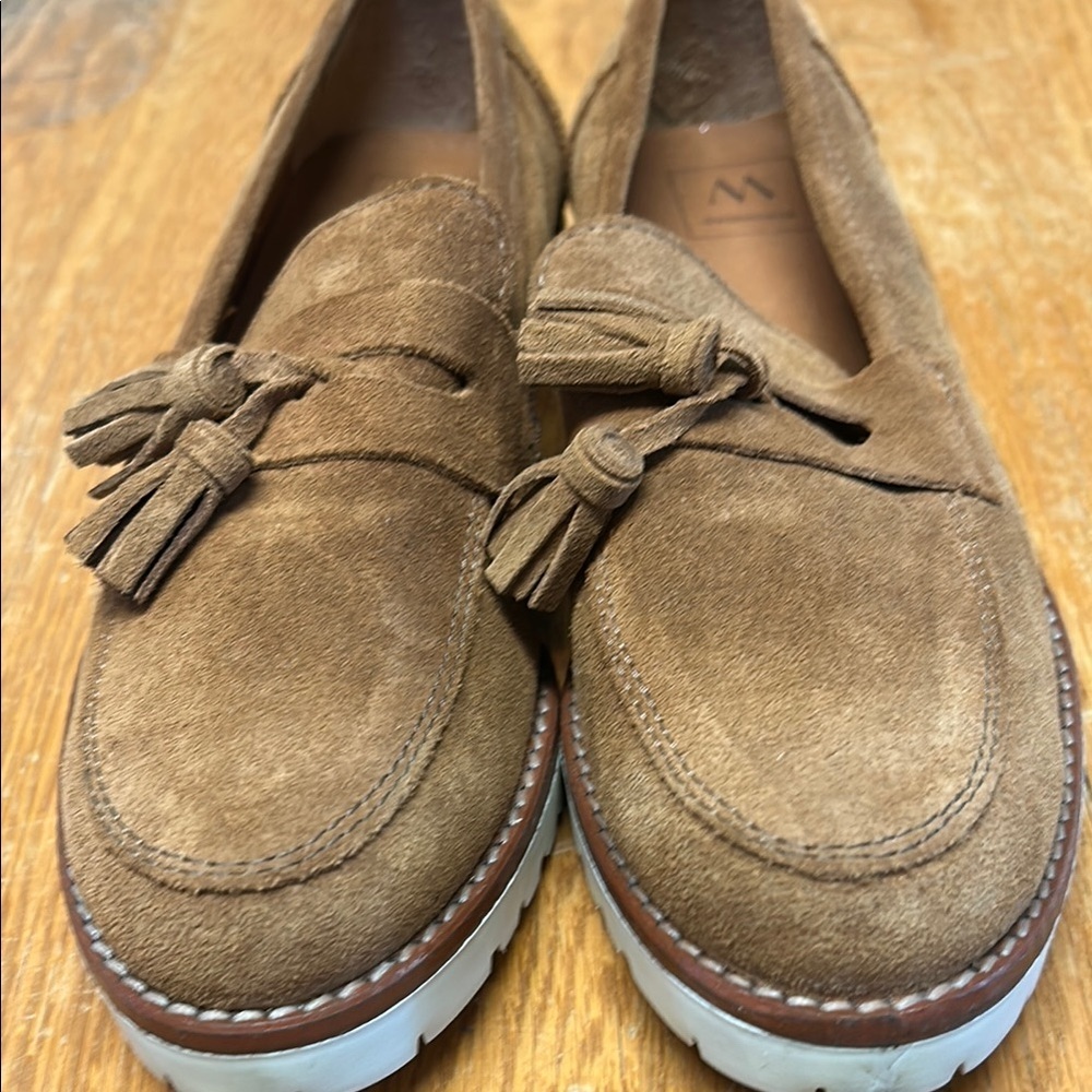 Made in Italia Brown Suede Loafers with Tassels